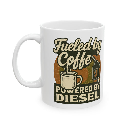 Fueled by Coffee Ceramic Mug - Perfect for Diesel Lovers, Gift for Coffee Drinkers, Car Enthusiast Mug, Funny Coffee Mug, 11oz or 15oz [...]